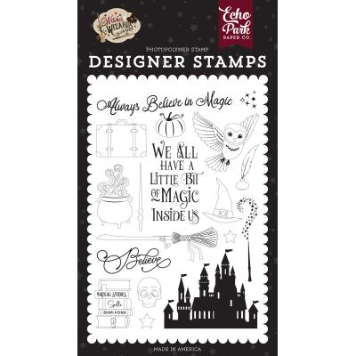 Echo Park Witches & Wizards No. 2 Clear Stamps - Belive In Magic